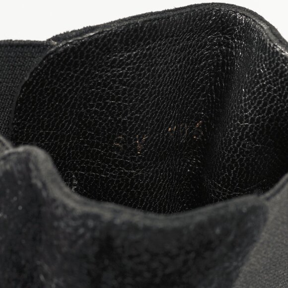 Yves Saint Laurent Nero Suede Chelsea Wedge Booties - Picture 9 of 9